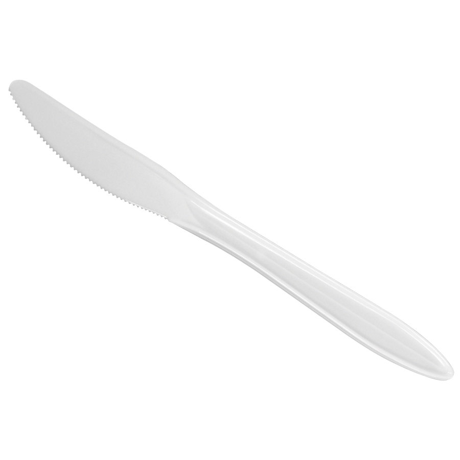 Plastic Knife - Medium Weight - White