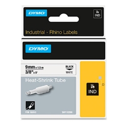 Rhino Heat Shrink Tubes Industrial Label Tape, 0.37" X 5 Ft,