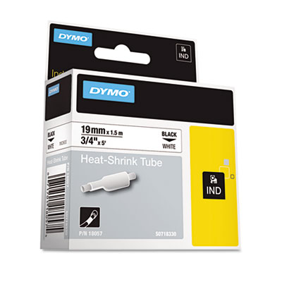 Rhino Heat Shrink Tubes Industrial Label Tape, 0.75" X 5 Ft,