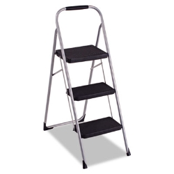 3-Step Big Step Folding Stool, 200 lb Capacity, 17.75 x 28 x