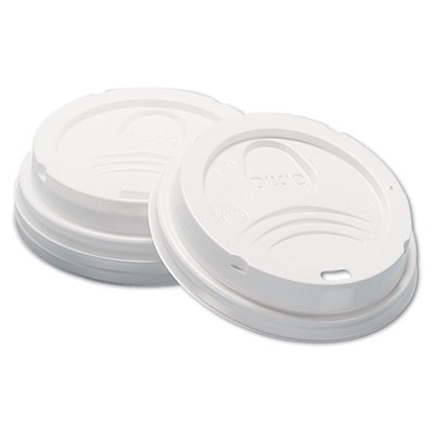 Dome Hot Drink Lids, WiseSize, Fits 8 oz Hot Cups, Plastic,
