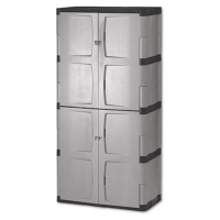 Double-Door Storage Cabinet - Base/top, 36w X 18d X 72h, Gra