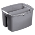 Double Utility Pail, 17 qt, Plastic, Gray