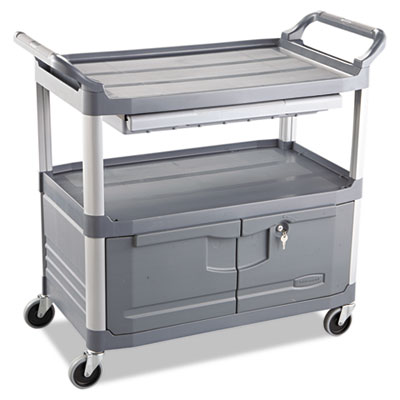 Xtra Instrument Cart with Locking Storage Area, Plastic, 3 S