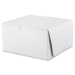 White One-Piece Non-Window Bakery Boxes, 10 x 10 x 5.5, Whit
