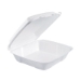 Foam Hinged Lid Containers, 9.01 X 9.4 X 3.1, White, 200/car