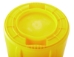 Vented Round Brute Container, 44 gal, Plastic, Yellow