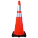 Traffic Cone, 14.5 x 1 x 36, Orange/Silver
