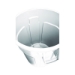 Vented Round Brute Container, 20 gal, Plastic, White