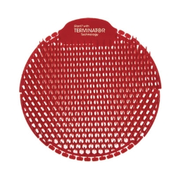 Slant7 with Terminator Urinal Screen, Forest Scent, Red, 30/