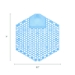 Wave 3D Urinal Deodorizer, Cotton Blossom Scent, Blue, 10/Bo