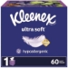 Ultra Soft Facial Tissue, 3-Ply, White, 60 Sheets/Box, 18 Bo