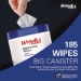 Disinfecting Wipes, 1-Ply, 5.16 x 8.5, Fresh Scent, White, 1
