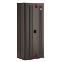Tall Storage Cabinet, Five Shelves: One Fixed, Four Adjustab