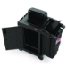 High Security Housekeeping Cart, Plastic, 1 Shelf, 3 Bins, 2