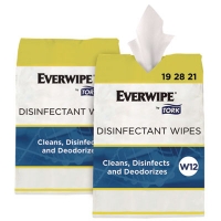 Disinfectant Wipe Jumbo Rolls, 1-Ply, 8 x 6, Lemon, White, 8