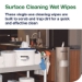 Surface Cleaning Wet Wipe, 1-Ply, 6 x 6, Lemon, White, 900 S