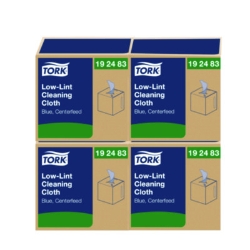 Low-Lint Cleaning Cloths, 1-Ply, 15 x 15, Blue, 240 Sheets,