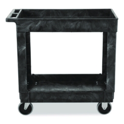Heavy-Duty Flat-Handle Maintenance/Utility Cart, Plastic, 2