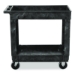 Heavy-Duty Flat-Handle Maintenance/Utility Cart, Plastic, 2