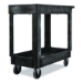 Heavy-Duty Flat-Handle Maintenance/Utility Cart, Plastic, 2