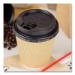 Ripple Hot Cups, 10 oz, Paper, Kraft/White, 500/Carton