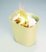 Fiberglass Wastebasket, 10 gal, Fiberglass, Beige