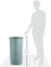 Untouchable Large Plastic Round Waste Receptacle, 22 gal, Pl