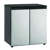 5.5 Cu.Ft. Side by Side Refrigerator/Freezer, Black/Platinum