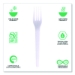 Plantware CPLA Cutlery, Individually Wrapped, Fork, Plastic,