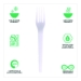 Plantware CPLA Cutlery, Fork, White, 1,000/Carton