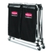 Two-Compartment Collapsible X-Cart, Synthetic Fabric, 2.49 c