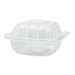 Polypropylene Plastic Hinged Container, 6 x 6 x 3.3, Clear,