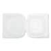 Polypropylene Plastic Hinged Container, 6 x 6 x 3.3, Clear,
