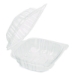 Polypropylene Plastic Hinged Container, 6 x 6 x 3.3, Clear,