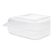 Polypropylene Plastic Hinged Container, 9.35 x 9.22 x 3.17,