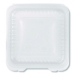 Polypropylene Plastic Hinged Container, 9.35 x 9.22 x 3.17,