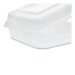 Polypropylene Plastic Hinged Container, 9.35 x 9.22 x 3.17,