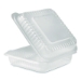 Polypropylene Plastic Hinged Container, 9.35 x 9.22 x 3.17,