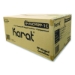 Polypropylene Plastic Hinged Container, 9 x 9 x 3, Black/Cle