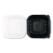 Polypropylene Plastic Hinged Container, 9 x 9 x 3, Black/Cle