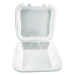 Foam Hinged Lid Containers, 9 x 9 x 3, White, Foam, 200/Cart