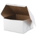 White One-Piece Non-Window Bakery Boxes, 10 x 10 x 5.5, Whit