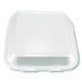 Foam Hinged Lid Containers, 3-Compartment, 7.56 x 8.25 x 2.3