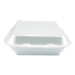 Foam Hinged Lid Containers, 3-Compartment, 7.56 x 8.25 x 2.3