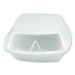 Foam Hinged Lid Containers, 6 x 6 x 3, White, Foam, 500/Cart