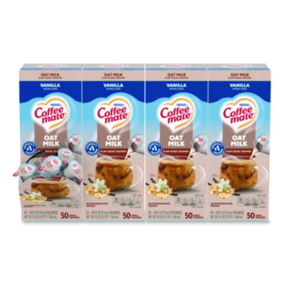 Plant-Based Oat Milk Liquid Creamers, Natural Vanilla, 0.38