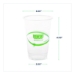 GreenStripe PLA Cold Cups, 10 oz, Plastic, Clear, 1,000/Cart