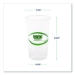 GreenStripe Renewable and Compostable PLA Cold Cups, 24 oz,