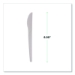 Plantware Compostable Cutlery, Knife, Plastic, Pearl White,